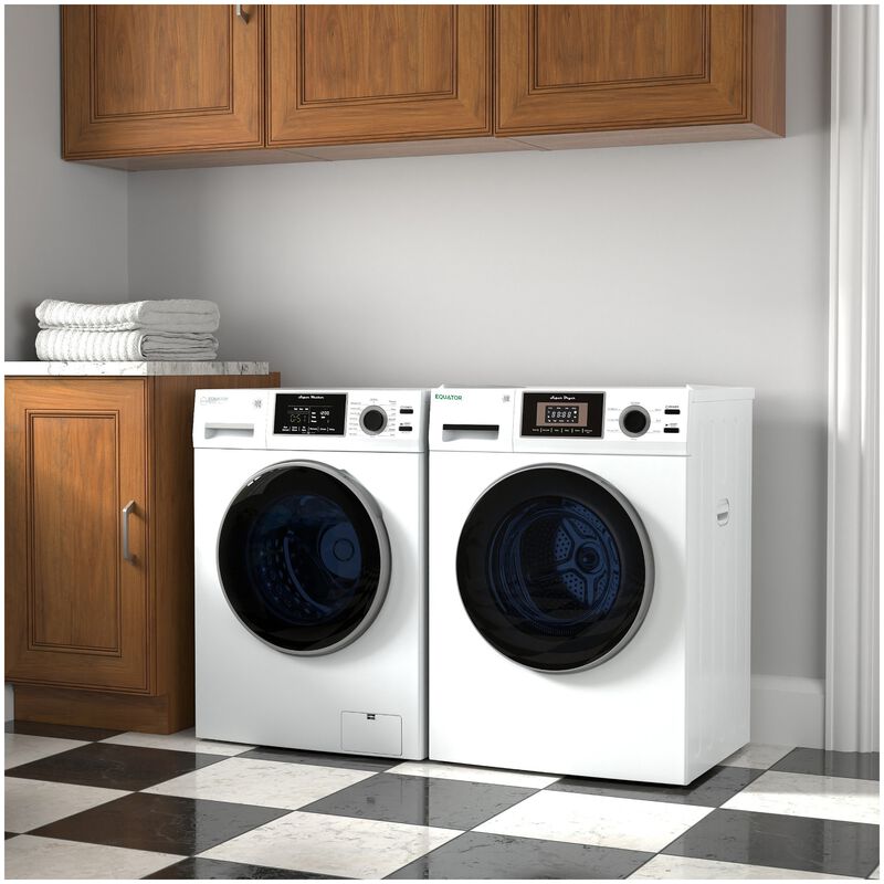Equator 24 in. 1.62 cu. ft. Electric Front Load Laundry Center with Sensor Dry, Pet & Sanitize Cycle - White, , hires