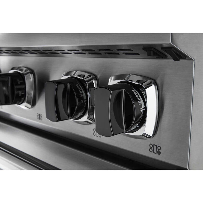 Viking 7 Series 36 in. 5.6 cu. ft. True European Convection Dual Fuel Range with 6 Sealed Burners - Stainless Steel, , hires
