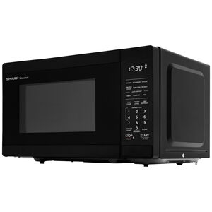 Sharp 17 in. 0.7 cu. ft. Countertop Microwave with 11 Power Levels - Black, , hires
