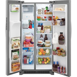 Frigidaire 33 in. 22.3 cu. ft. Side by Side Refrigerator with Ice & Water Dispenser - Stainless Steel, Stainless Steel, hires