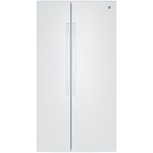GE 36 in. 28.5 cu. ft. Garage-Ready Side-by-Side Refrigerator - White, White, hires