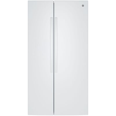 GE 36 in. 28.5 cu. ft. Garage-Ready Side-by-Side Refrigerator - White | GUS29MGYWW