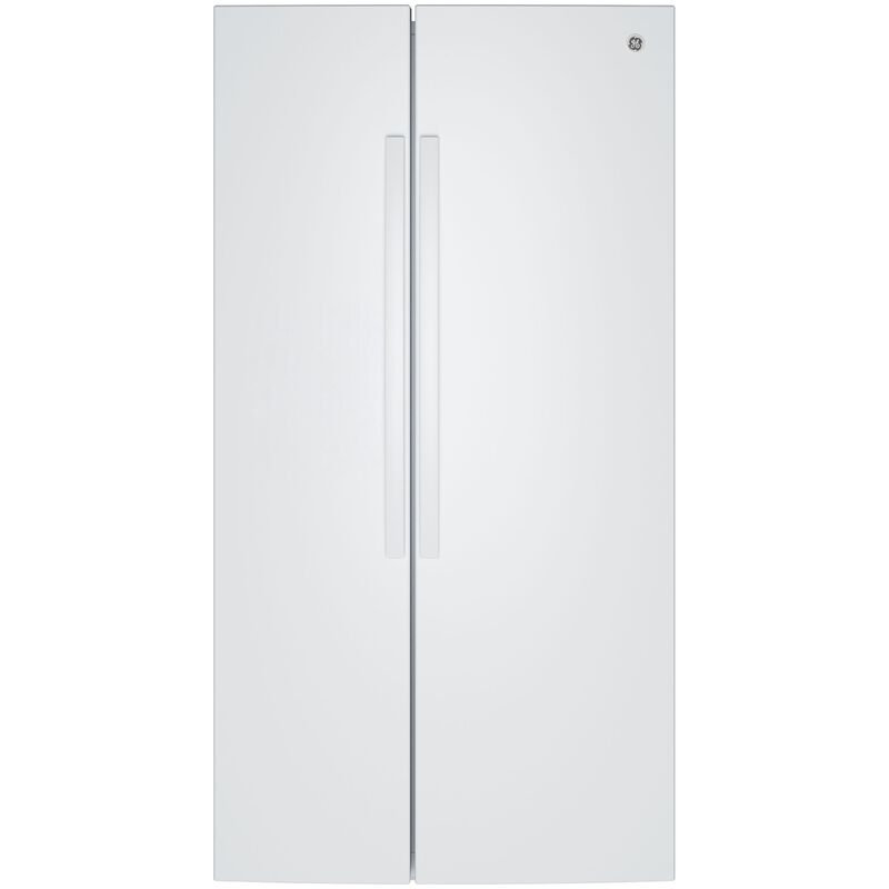 GE 36 in. 28.5 cu. ft. Garage-Ready Side-by-Side Refrigerator - White, White, hires