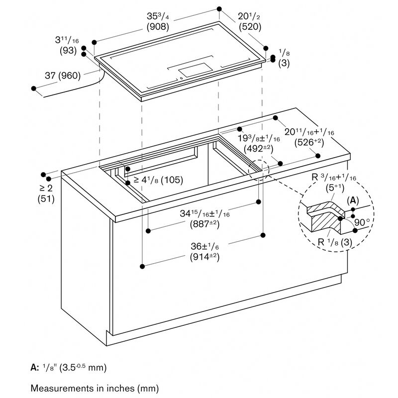 Gaggenau Vario 400 Series 36 in. 1-Burner Smart Induction Cooktop with Simmer Burner & Power Burner - Stainless Steel, , hires