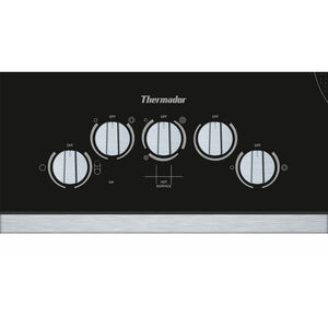 Thermador Masterpiece Series 37 in. 5-Burner Electric Cooktop with Simmer Burner - Black, , hires