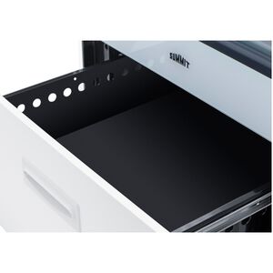 Summit 24 in. 2.6 cu. ft. Standard Convection Slide-In Electric Range with 4 Induction Burners - White, White, hires