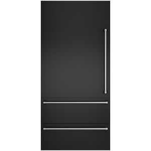 Viking 36 in. Integrated Bottom-Freezer Left Hinge Door Panel Kit with Handle - Antique Bronze, , hires