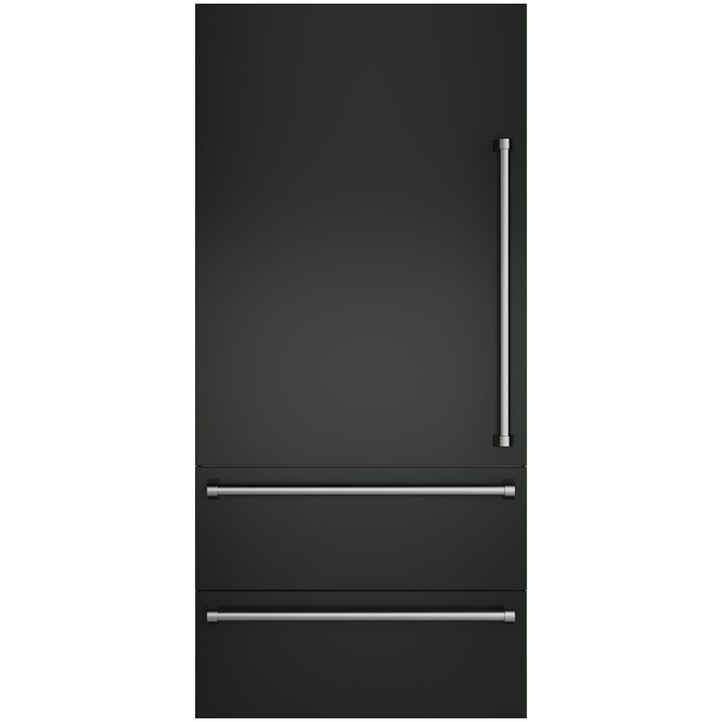 Viking 36 in. Integrated Bottom-Freezer Left Hinge Door Panel Kit with Handle - Antique Bronze, , hires