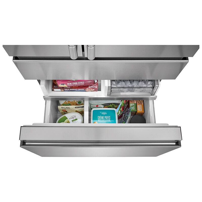 Frigidaire Professional 36 in. 21.4 cu. ft. Counter Depth 4-Door French Door Refrigerator with Ice & Water Dispenser - Stainless Steel, , hires