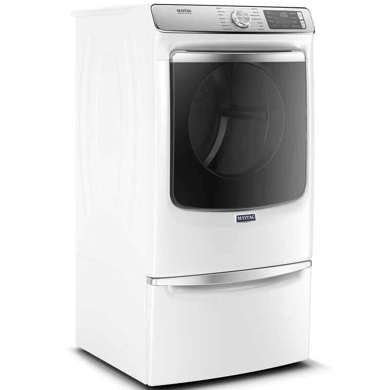 Maytag 27 in. 7.3 cu. ft. Smart Stackable Gas Dryer with Extra Power Button, Industry-Exclusive Extra Moisture Sensor, Sanitize & Steam Cycle - White, White, hires