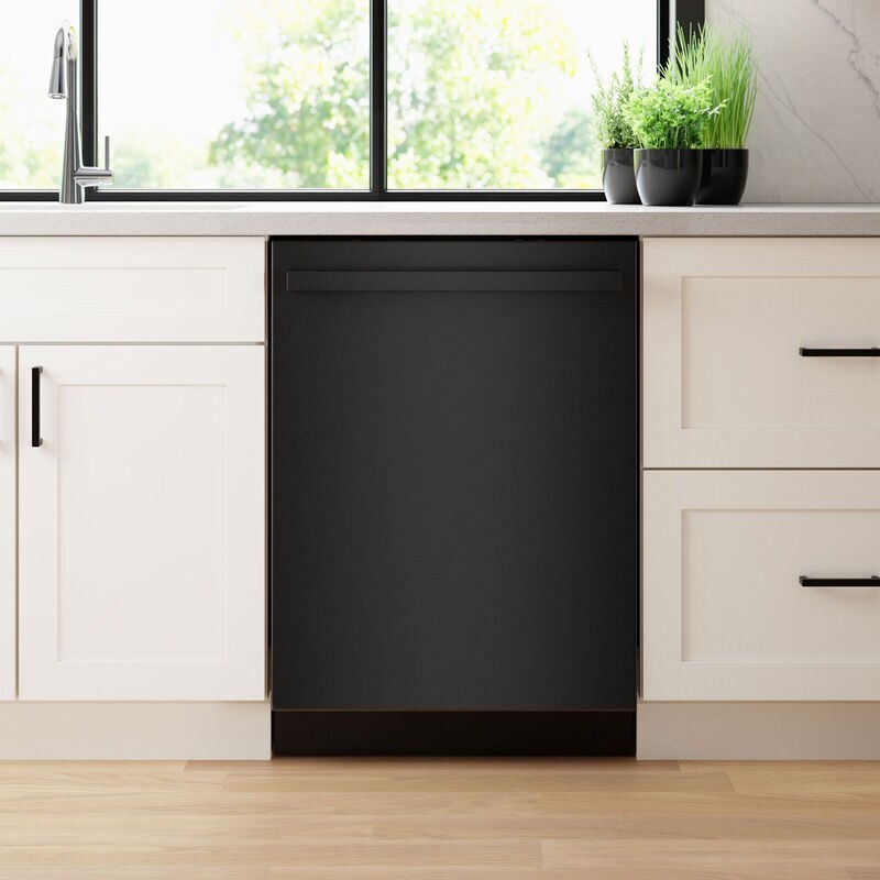 Bosch 800 Series 24 in. Top Control Smart Dishwasher with 42 dBa Sound Level, 3rd-Rack & CrystalDry - Black Stainless, Black Stainless, hires