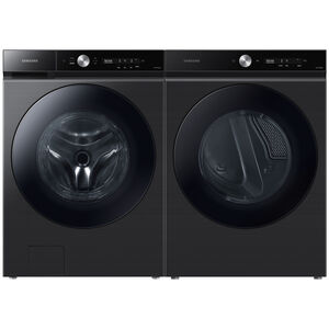 Samsung Bespoke 27 in. 5.3 cu. ft. Smart Stackable Front Load Washer with Super Speed Wash & AI Smart Dial - Brushed Black, Brushed Black, hires