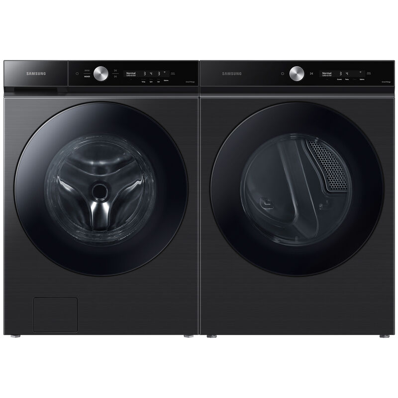 Samsung Bespoke 27 in. 5.3 cu. ft. Smart Stackable Front Load Washer with Super Speed Wash & AI Smart Dial - Brushed Black, Brushed Black, hires