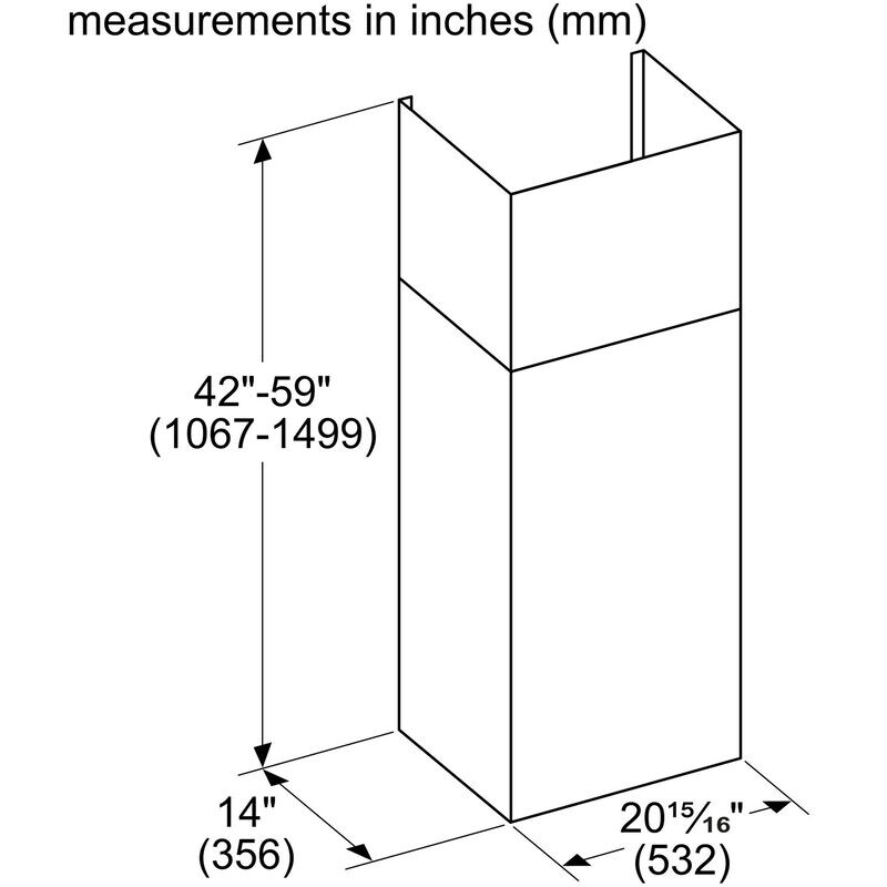 Thermador Telescoping Duct Cover for Professional Chimney Wall Hood P.C. Richard & Son