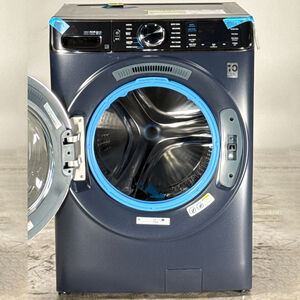 GE Profile 28 in. 5.3 cu. ft. Smart Stackable Front Load Energy Star Washer with UltraFresh Vent System+, Sanitize & Steam Cycle - Sapphire Blue (Open Box Good Condition), , hires