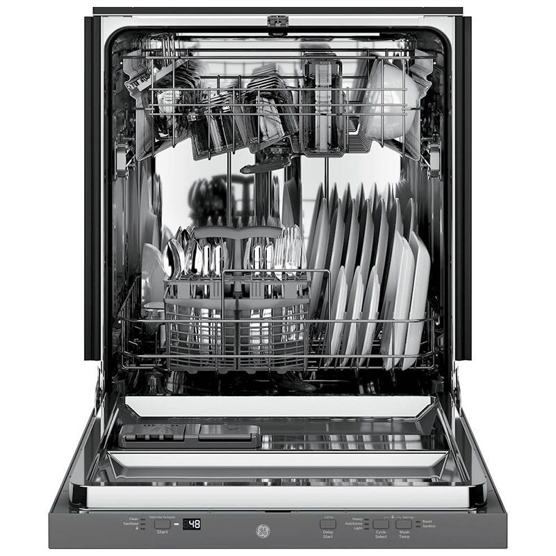 GE 24 in. Top Control Dishwasher with 51 dBa Sound Level & Condensate Dry - Stainless Steel, Stainless Steel, hires