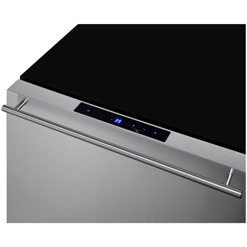 Summit 24 in. 3.7 cu. ft. Outdoor Double Refrigerator Drawers - Stainless Steel/Panel Ready, , hires