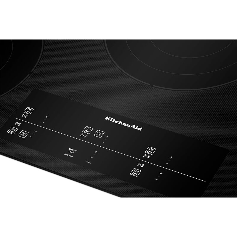 KitchenAid 36 in. 5-Burner Electric Cooktop with Even-Heat Ultra Power Element & Simmer Burner - Black, , hires