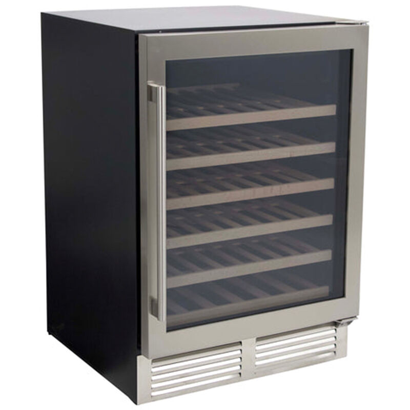 Avanti Designer Series 23 in. Compact Built-In/Freestanding 5.0 cu. ft. Wine Cooler with 51 Bottle Capacity, Single Temperature Zone & Digital Control - Stainless Steel with Black Cabinet, , hires