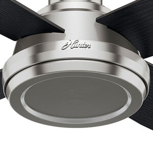 Hunter Dempsey 52 in. Low Profile Ceiling Fan and Handheld Remote - Brushed Nickel, Brushed Nickel, hires