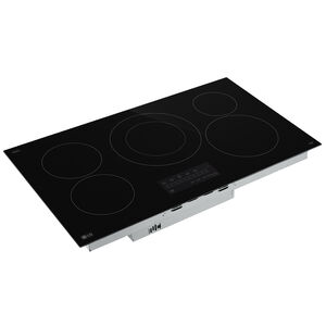 LG 36 in. 5-Burner Smart Electric Cooktop with Simmer Burner & Power Burner - Black, , hires