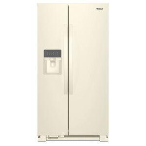 Whirlpool 33" 21.4 Cu. Ft. Side by Side Refrigerator with Filtered Ice & Water Dispenser - Biscuit, Biscuit, hires