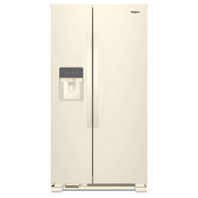 Whirlpool 33" 21.4 Cu. Ft. Side by Side Refrigerator with Filtered Ice & Water Dispenser - Biscuit | WRS311SDHT