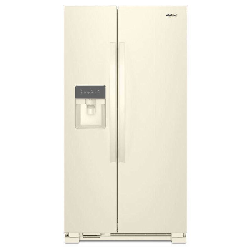 Whirlpool 33" 21.4 Cu. Ft. Side by Side Refrigerator with Filtered Ice & Water Dispenser - Biscuit, Biscuit, hires