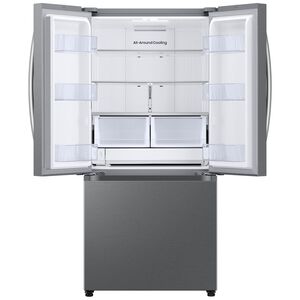 Samsung Bespoke 33 in. 24.5 cu. ft. Smart French Door Refrigerator with Ice Maker - Fingerprint Resistant Stainless Steel, , hires