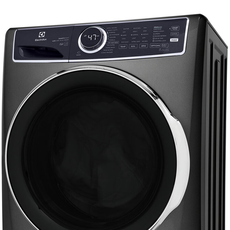 Electrolux 600 Series 27 in. 4.5 cu. ft. Stackable Front Load Washer with Perfect Steam, LuxCare Plus Wash System & SmartBoost -Titanium, Titanium, hires