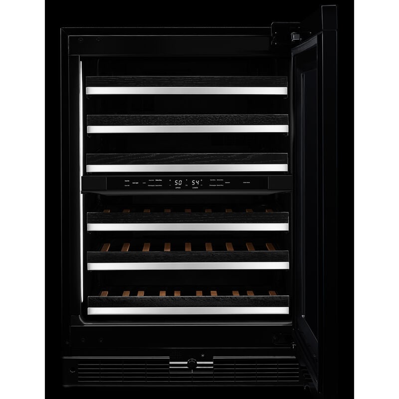JennAir 24 in. Undercounter Wine Cooler with Wood Racks, Dual Temperature Zones & 45 Bottle Capacity - Custom Panel Ready, , hires