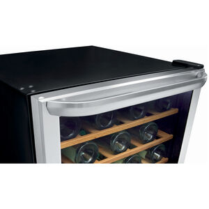 Frigidaire 22 in. Freestanding Wine Cooler with Wood Racks, Dual Temperature Zones & 45 Bottle Capacity - Stainless Steel, , hires