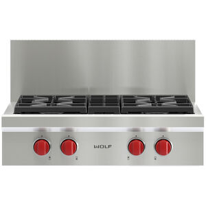 Wolf 30 in. Natural Gas Cooktop with 4 Sealed Burners - Stainless Steel, , hires