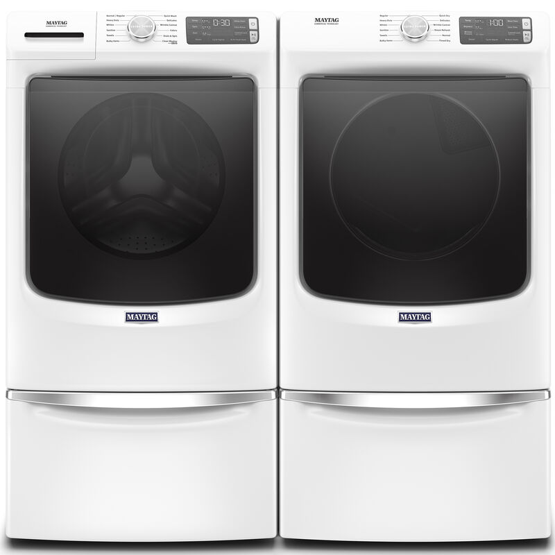 Maytag 27 in. 7.3 cu. ft. Stackable Gas Dryer with Extra Power, Sanitize,  Steam & Quick Dry Cycle - White