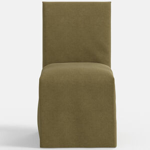 Skyline Furniture Linen Fabric Slipcover Dining Chair - Olive, Olive, hires