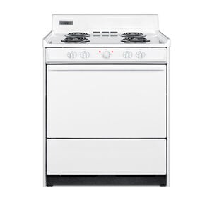 Summit 30 in. 3.7 cu. ft. Electric Range with Coil Burners - White, , hires