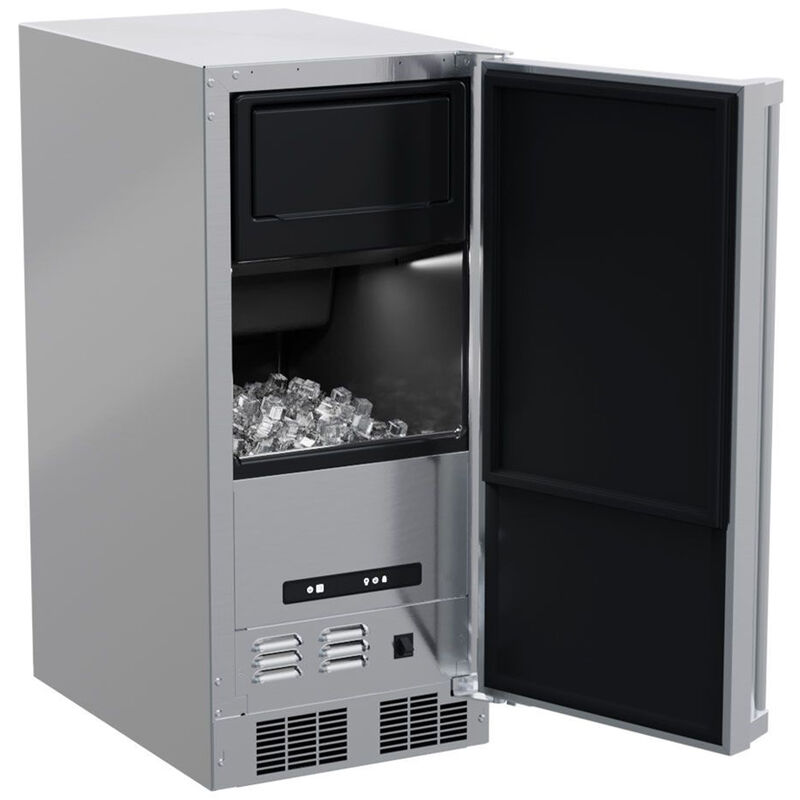 Marvel 15 in. Built-In Undercounter Outdoor Ice Maker with 28 lb. Ice Storage, Auto-Defrost & Digital Control - Stainless Steel, , hires