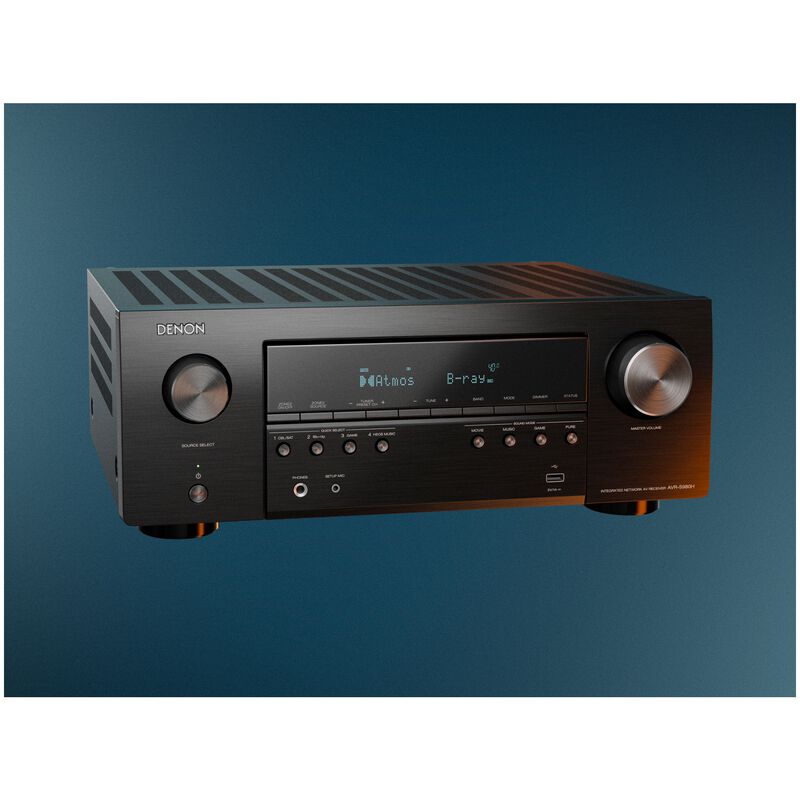 Denon 7.2 Ch. 4K/8K Dolby Atmos AV Receiver Powered by HEOS - Black, , hires