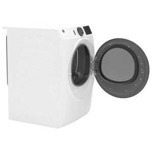 GE 28 in. 7.8 cu. ft. Smart Stackable Electric Dryer with Sensor Dry, Sanitize & Steam Cycle - White, White, hires