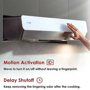 Fotile Pixie Air 30 in. Convertible Standard Style Range Hood with 850 CFM, 4 Fan Speeds & 2 LED Lights - Stainless Steel, , hires