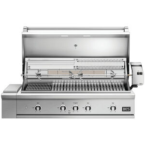 DCS Series 9 48 in. 3-Burner Built-In Natural Gas Grill with Rotisserie, Sear Burner & Smoke Box - Stainless Steel, , hires