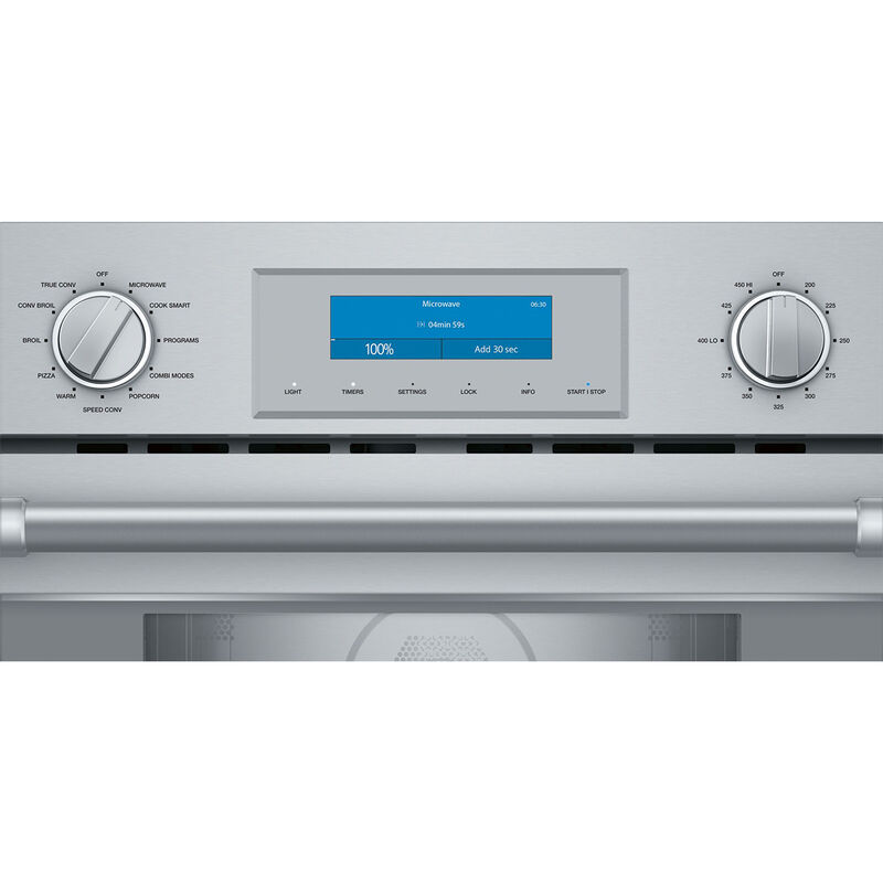 Thermador Professional Series 30 in. 1.6 cu. ft. 1000W Built-In Microwave with Convection & Sensor Cooking - Stainless Steel, , hires