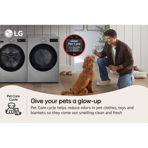 LG 27 in. 5.0 cu. ft. Smart Stackable Front Load Washer with TurboWash 360, AI DD Built-In Intelligence, Sanitize & Steam Cycle - Graphite Steel, , hires