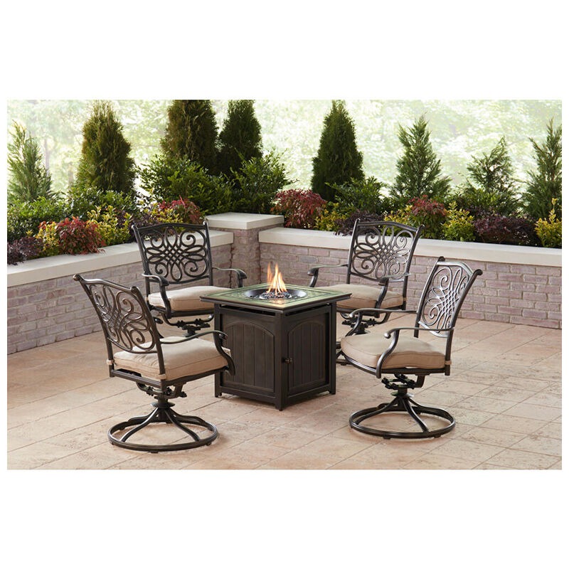 Set chat fire pit Outdoor Patio