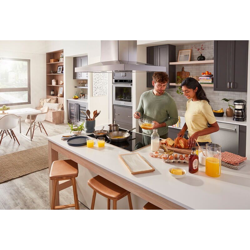 KitchenAid 30 in. 5-Burner Induction Cooktop with Simmer Burner & Power Burner - Stainless Steel, , hires