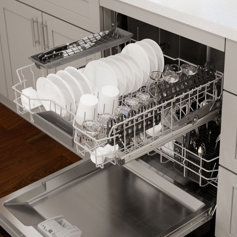 Bosch 300 Series 24 in. Front Control Smart Dishwasher with 46 dBa Sound Level, PureDry & Pocket - Black, , hires