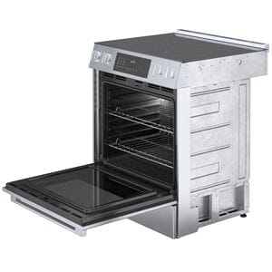 Bosch Benchmark 30 in. 4.6 cu. ft. True European Convection Slide-In Electric Range with Smoothtop Burners - Stainless Steel, , hires