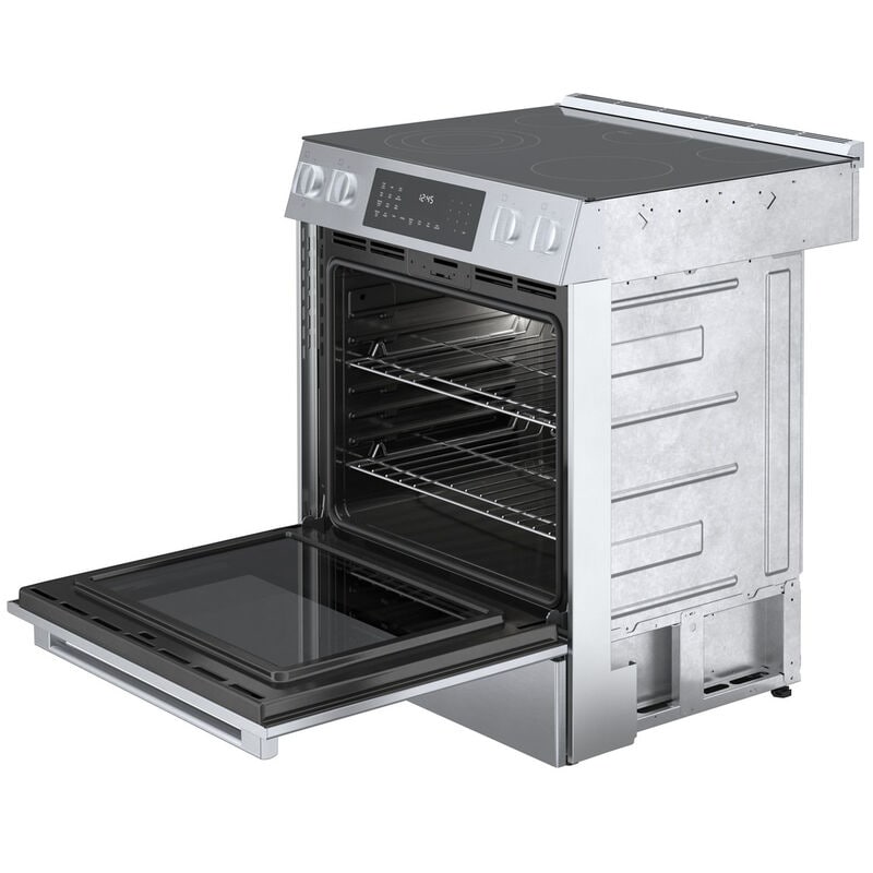 Bosch Benchmark 30 in. 4.6 cu. ft. True European Convection Slide-In Electric Range with Smoothtop Burners - Stainless Steel, , hires