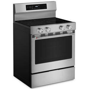 KitchenAid 30 in. 5.3 cu. ft. Smart Air-Fry True European Convection Electric Range with Radiant Burners - Fingerprint Resistant Stainless Steel, , hires