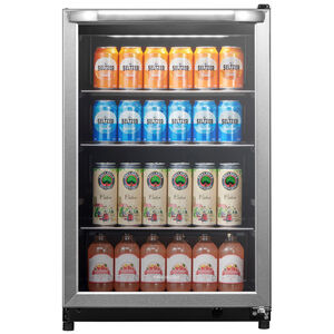 Frigidaire 22 in. 4.6 cu ft. Compact Beverage Center with Adjustable Shelves & Digital Control - Stainless Steel, , hires